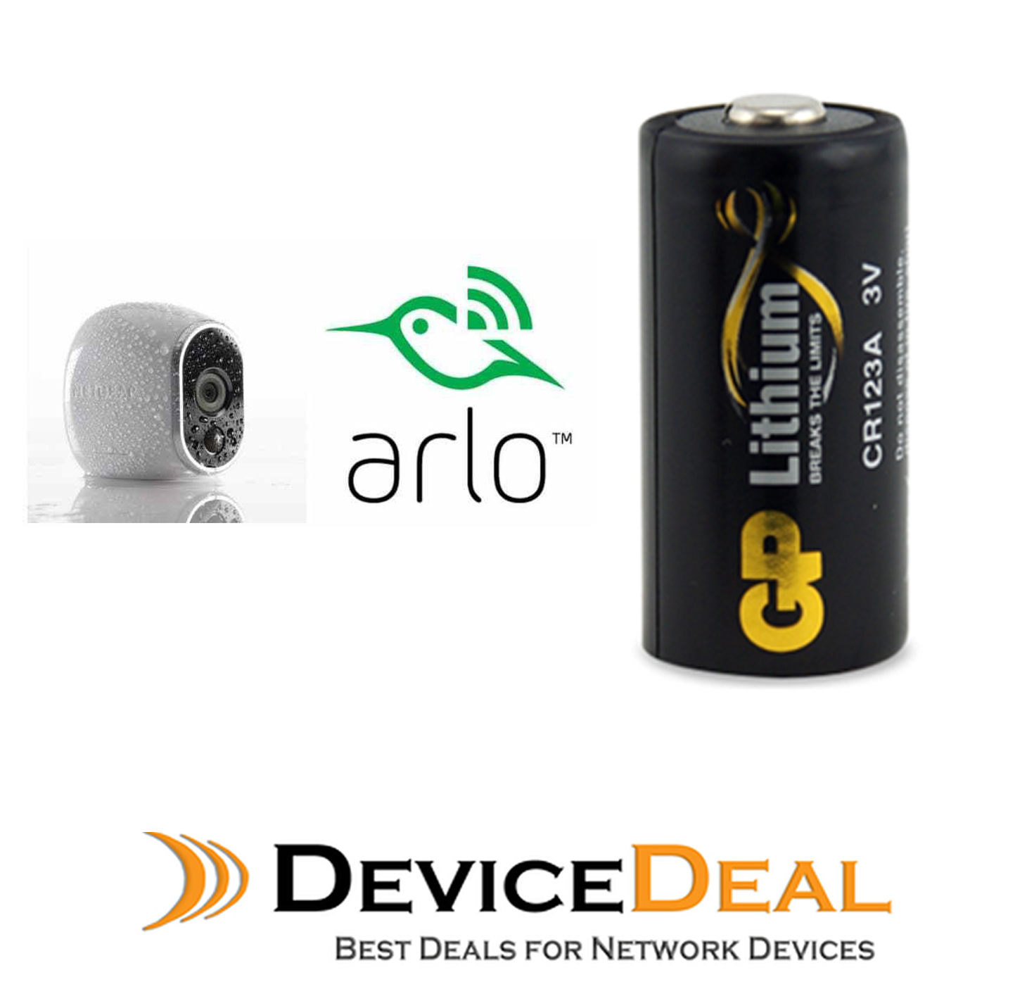 NETGEAR ARLO Powercell CR123A Replacement Lithium 3V, 1500mAH Batteries