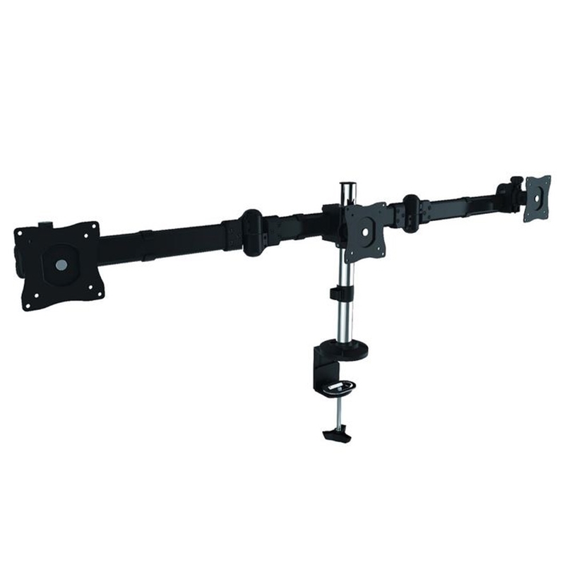 Brateck Triple Lcd Monitor Desk Mount With Clamp Vesa 75 100mm Up Brateck Triple Lcd Monitor Desk Mount