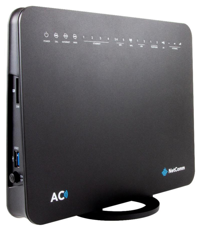 NetComm NL1901ACV Enhanced Hybrid AC1600 4G LTE Gateway Modem Router ...
