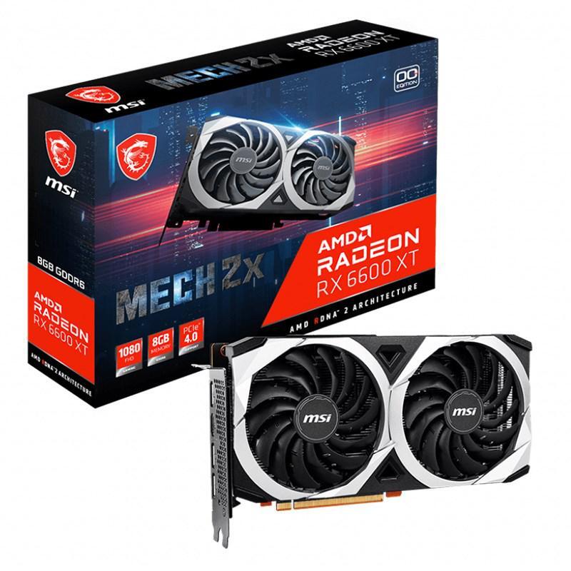 MSI Radeon RX 6600 XT MECH 2X 8GB OC Video Card Radeon RX 6600