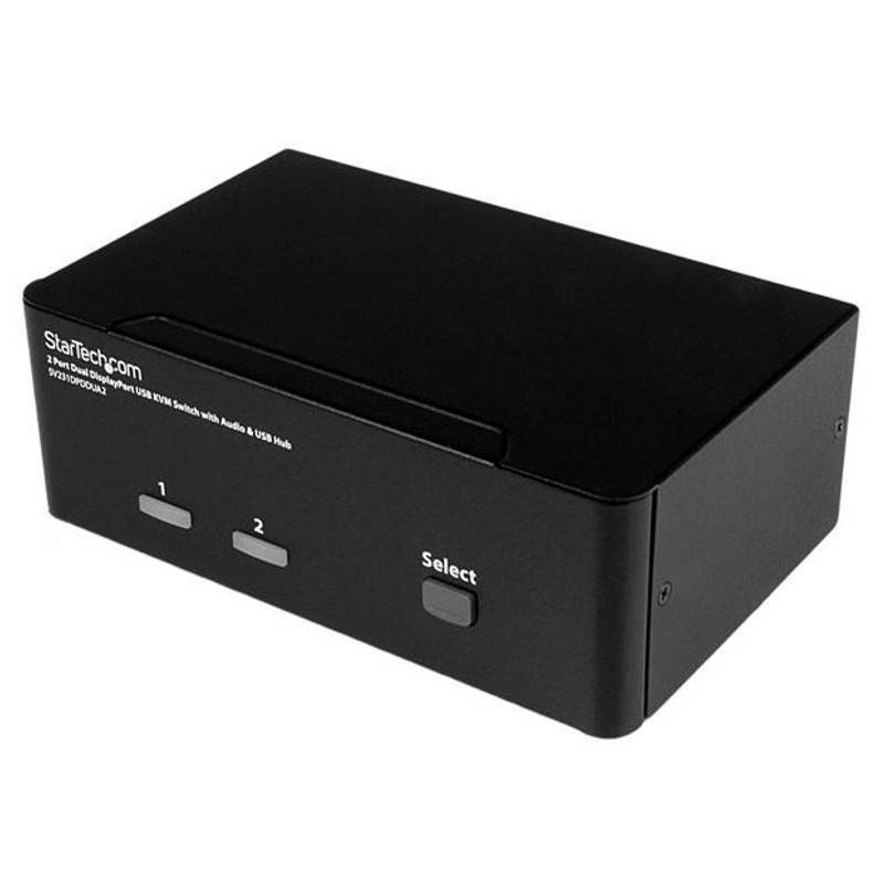 StarTech 4K Dual KVM Switch for DisplayPort Computers and Monitors