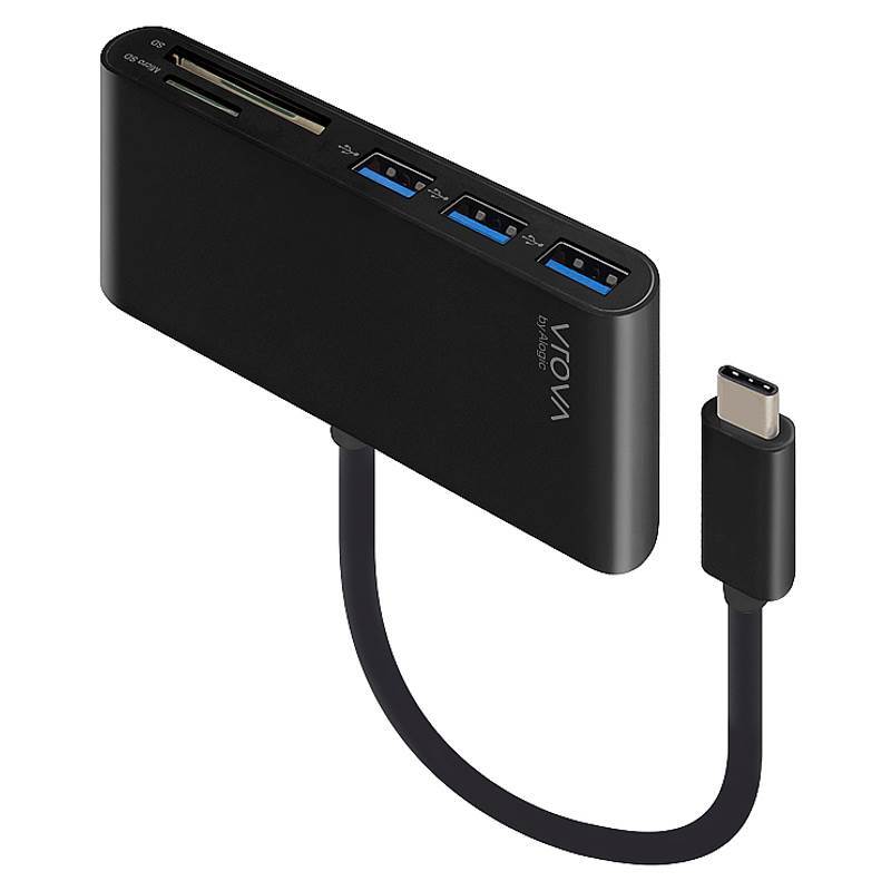 Alogic VROVA USB TypeC to Multi Card Reader & 3 Port USB Hub UC3ACR
