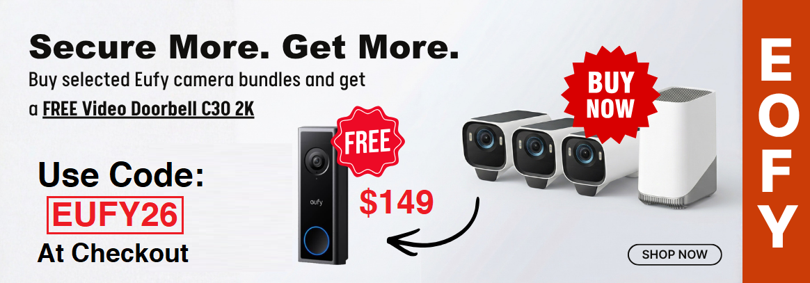 Eufy Security eufyCam 3 4K Wireless Home Security System (4-Pack)