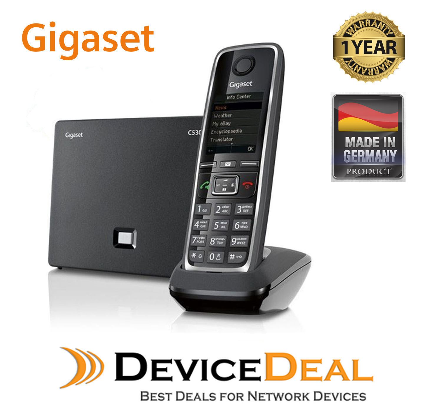 Siemens Gigaset C530IP IP PHONE WITHOUT ANSWERING MACHINE