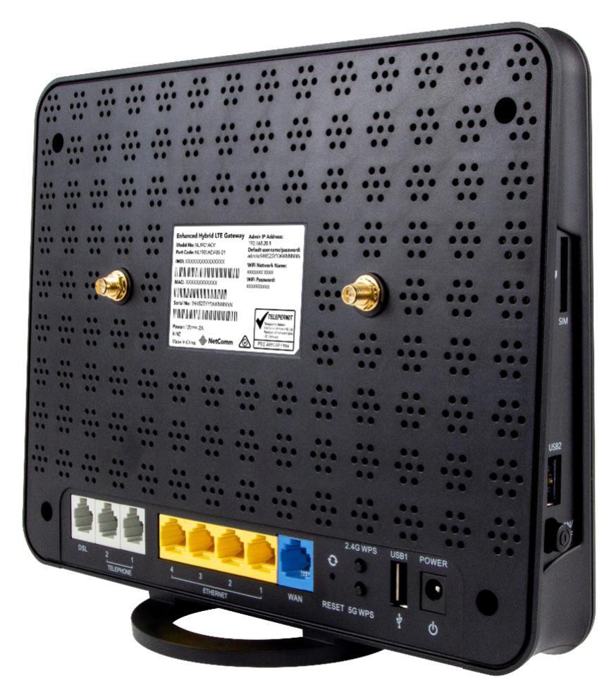 NL1901ACV Enhanced Hybrid AC1600 4G LTE Gateway Modem Router