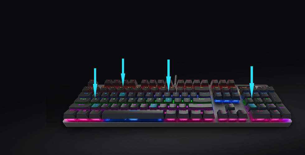 RAPOO V500pro Backlit Mechanical Gaming Keyboard,entry level Mechanical