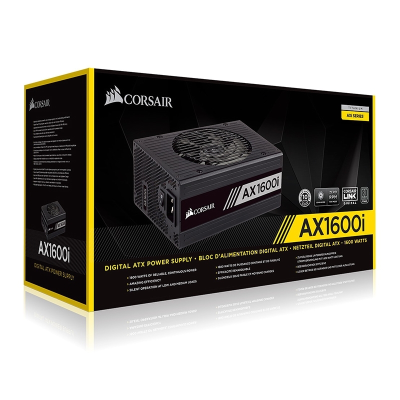 Corsair AX1600i 1600W 80 Plus Titanium Fully-Modular Power