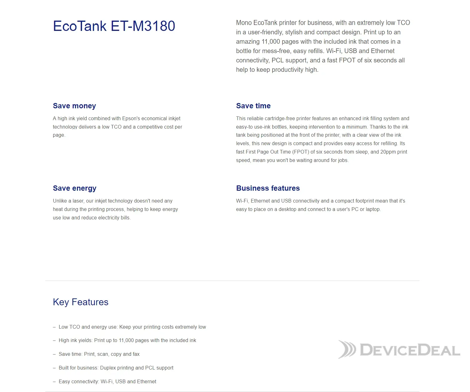 Epson ECOTANK ETM3180 C11CG93509