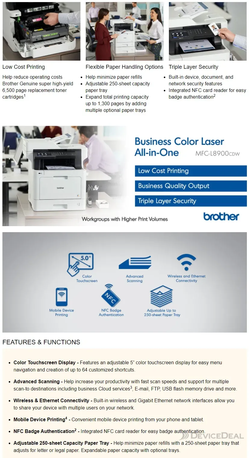 Brother MFCL8900CDW Multi Function Colour Laser Printer MFCL8900CDW