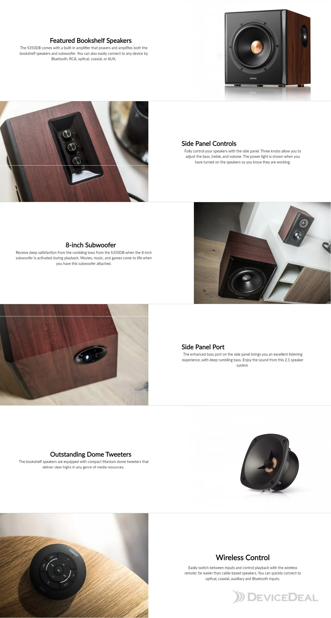 Edifier S350DB 2.1 Bookshelf and Subwoofer Bluetooth Speaker System ...