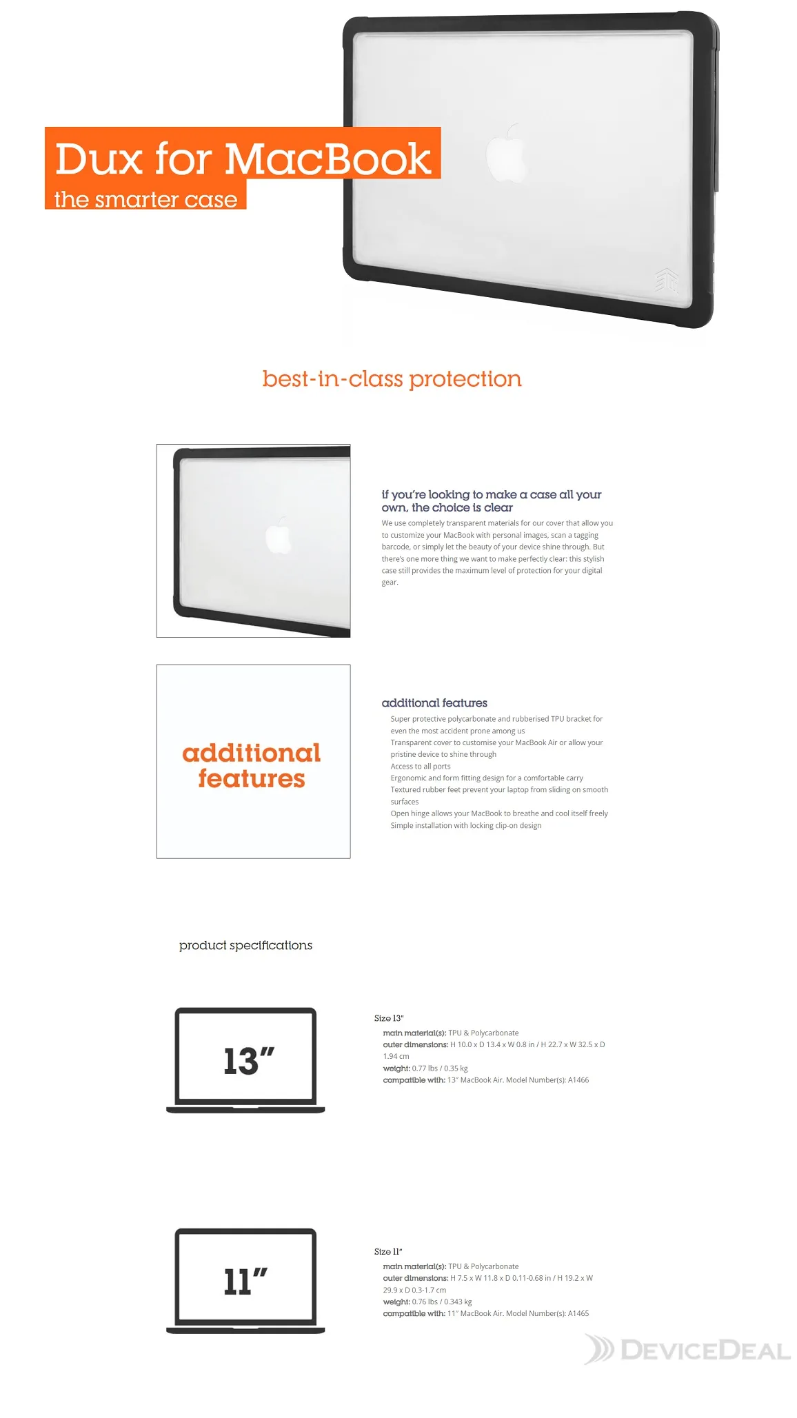 STM DUX CASE MACBOOK AIR 13