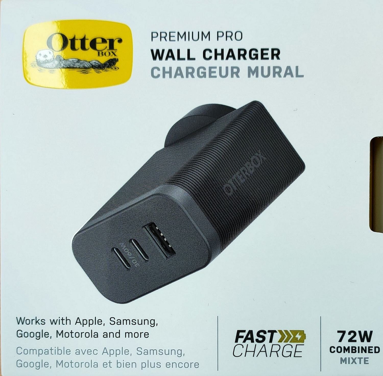 OtterBox USB-C 72W Triple Port Premium Pro Fast Wall Charger