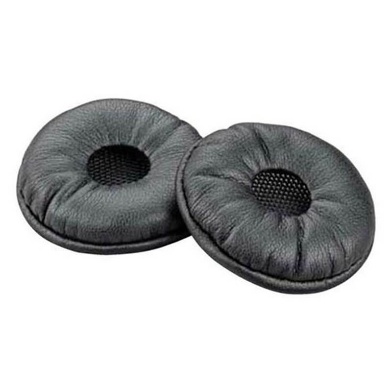 2-Pack Round Leatherette Ear Cushions For Plantronics Audio 655 & Audio 995 Headsets – Black