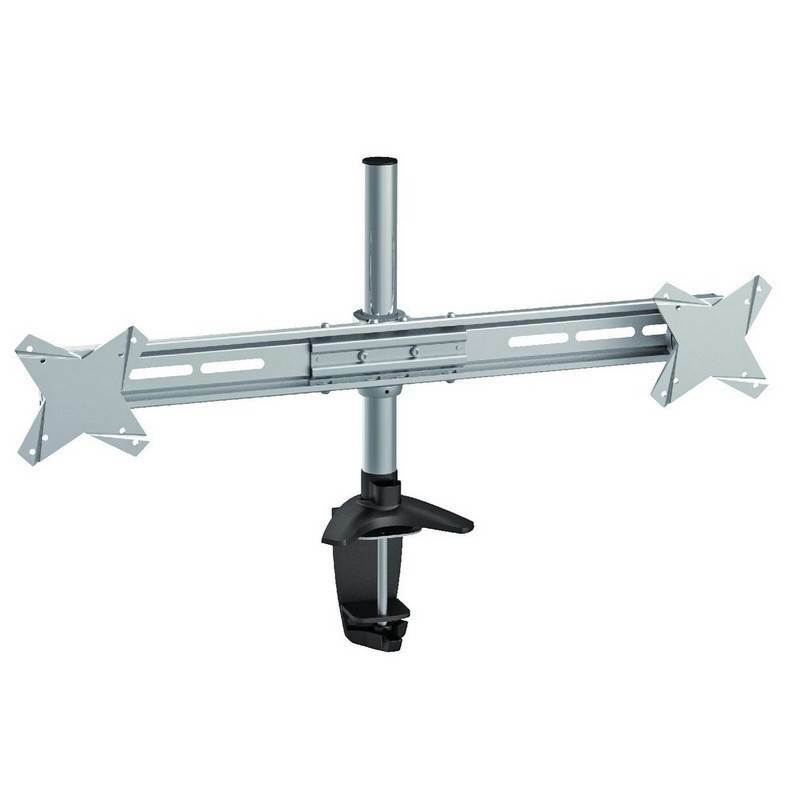 Brateck Dual Lcd Monitor Desk Mount With Clamp Vesa 75 100mm Up To