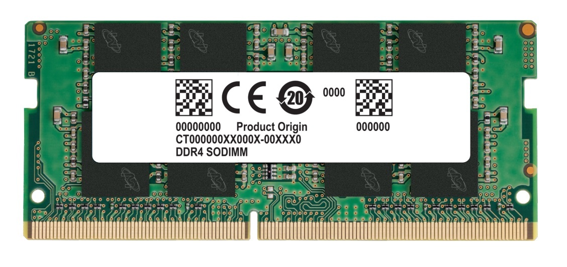 Crucial 8GB (1x8GB) DDR4 SODIMM 3200MHz CL22 1.2V Notebook Laptop ...