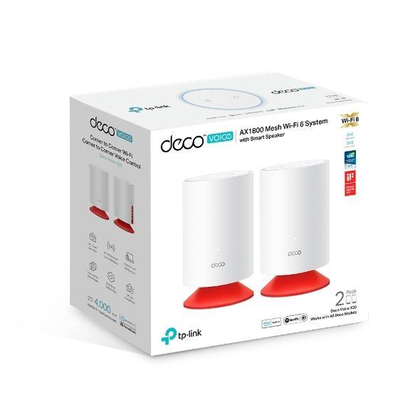TP-Link Deco Voice X20(2-pack) AX1800 Mesh Wi-Fi System with