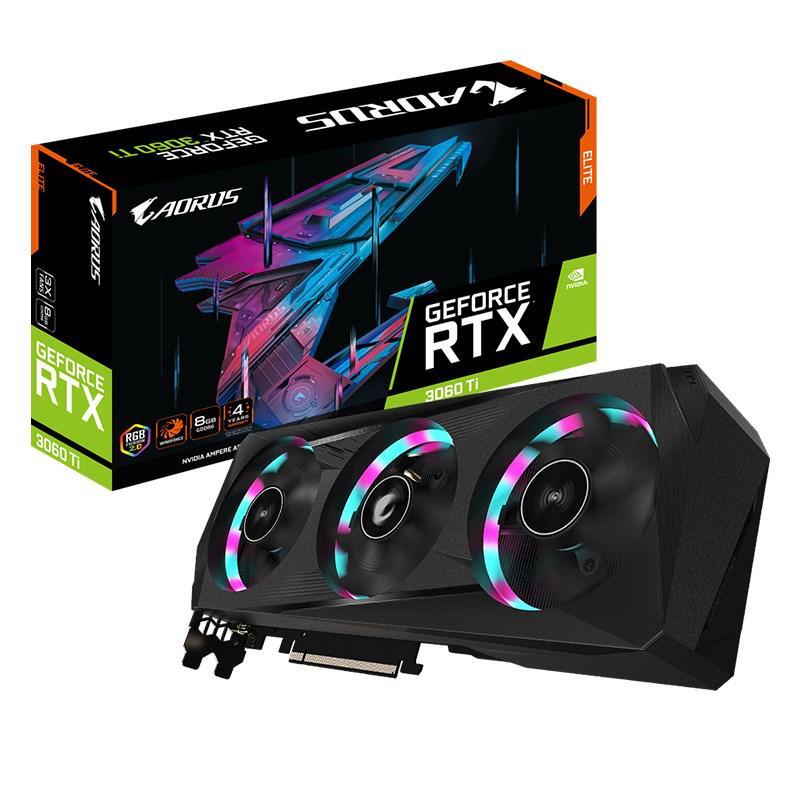 Gigabyte GeForce RTX 3060 Ti AORUS ELITE 8GB Video Card - Rev 2.0 LHR ...