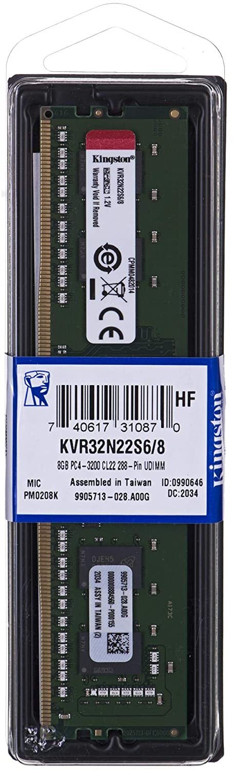 Kingston 8GB 3200MHz DDR4 Non-ECC CL22 DIMM 1Rx16 DeviceDeal
