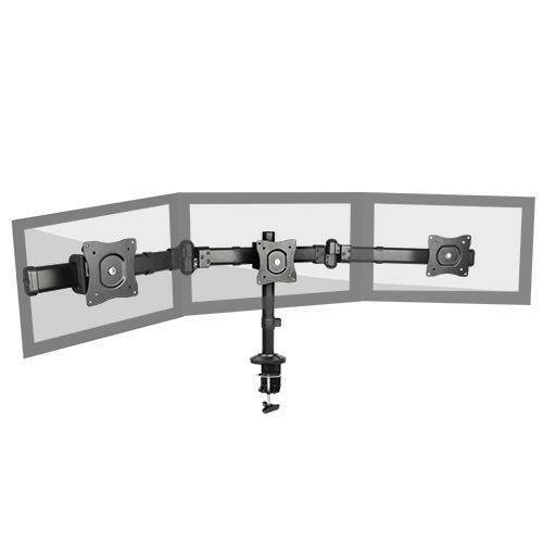 Brateck Triple Lcd Monitor Desk Mount With Clamp Vesa 75 100mm Up