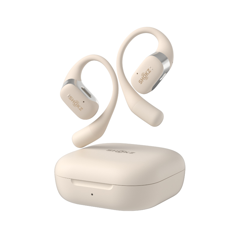 Custodia Di Ricarica Shokz OpenFit T910 (Beige) - SOLO Custodia Con Cavo, Senza Auricolari