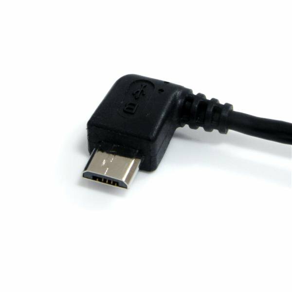 1ft 12/" 30cm Right Angle Micro USB OTG Host to Left Angle mini USB Adapter Cable