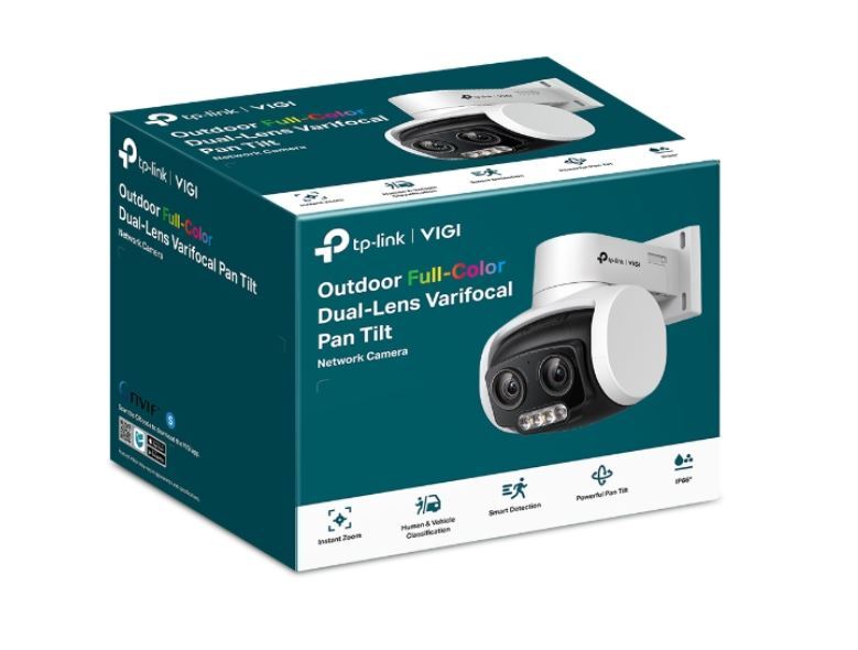 TP-Link VIGI 4MP C540V Outdoor Full-Color Dual-Lens Varifocal Pan Tilt ...