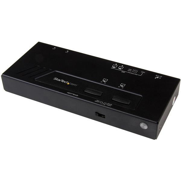 StarTech 2x2 4K HDMI matrix switch with fast switching & autosensing