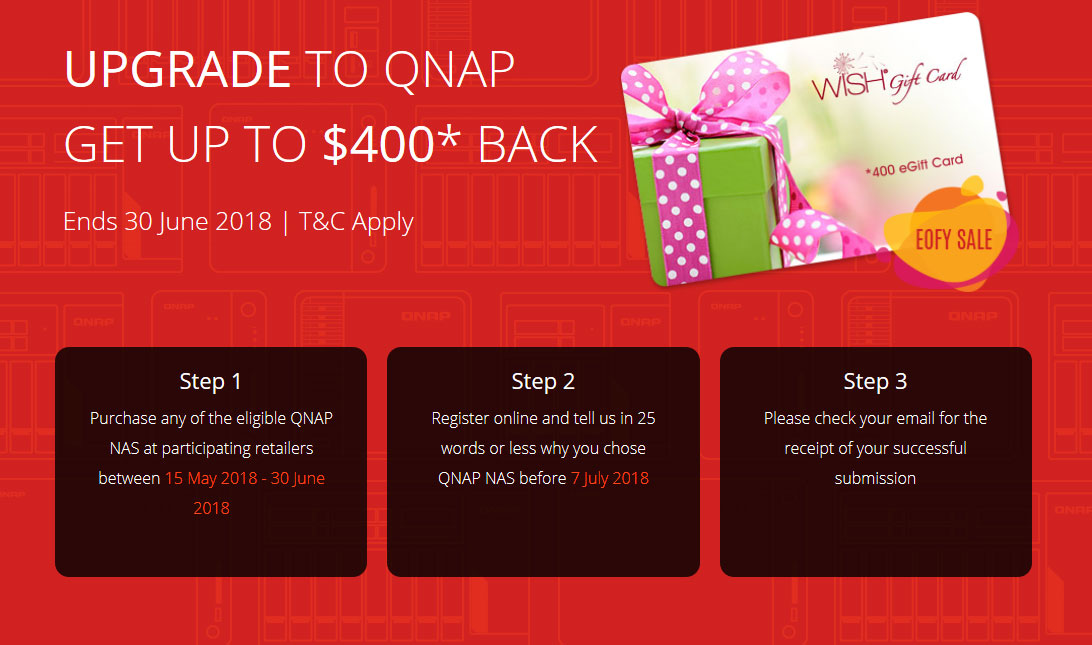 Upgrade to QNAP Getup to $400 Back