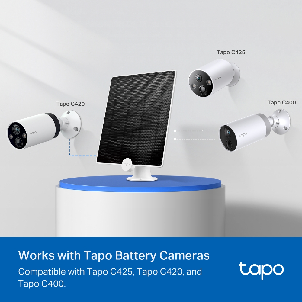 Note: A solar panel can only connect to one camera.