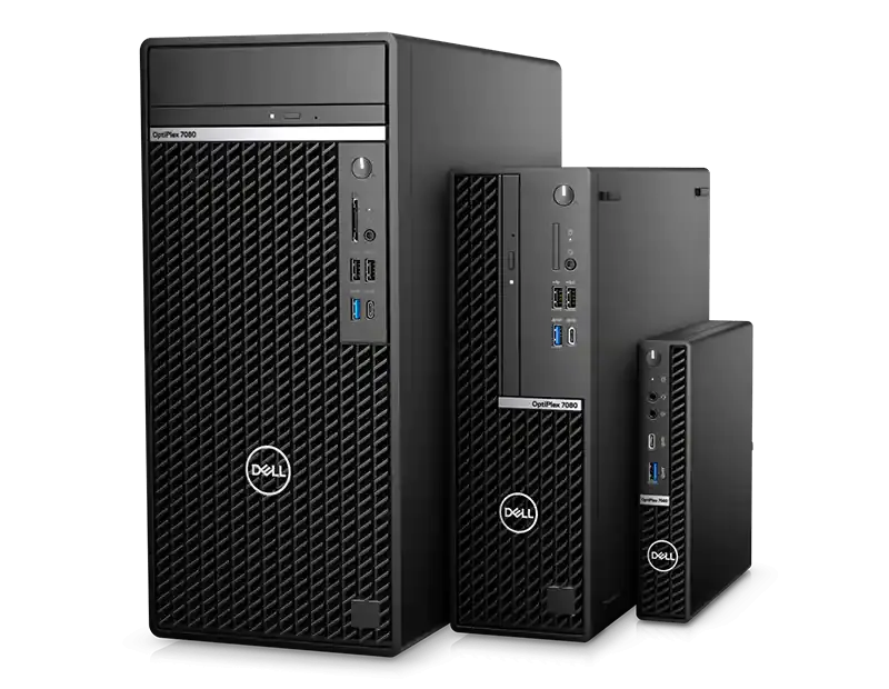 Desktop PC tower, small form factor and mini computer sizes