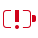 Image of the charging disabled icon--a red outline of a battery with a red exclamation point in it