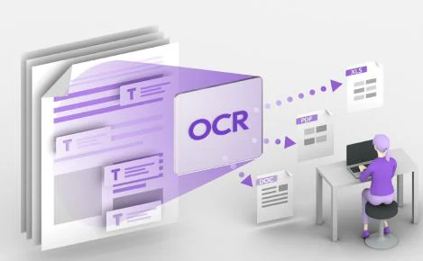 Illustration of OCR and scan-to-cloud document capture