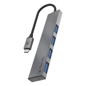 Compact USB-C hub with multiple ports
