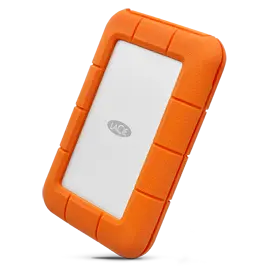 Orange rugged portable external drive