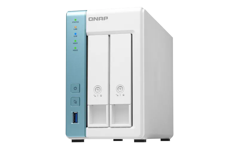 QNAP two-bay NAS example