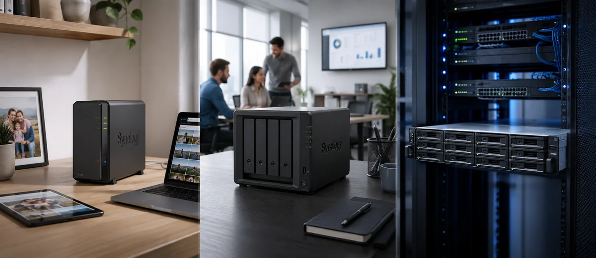 Synology NAS examples for home, small business and rackmount enterprise use