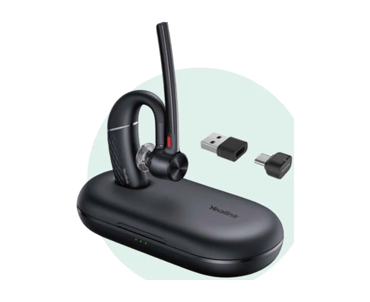 Yealink BH71 Pro mono Bluetooth headset with charging case
