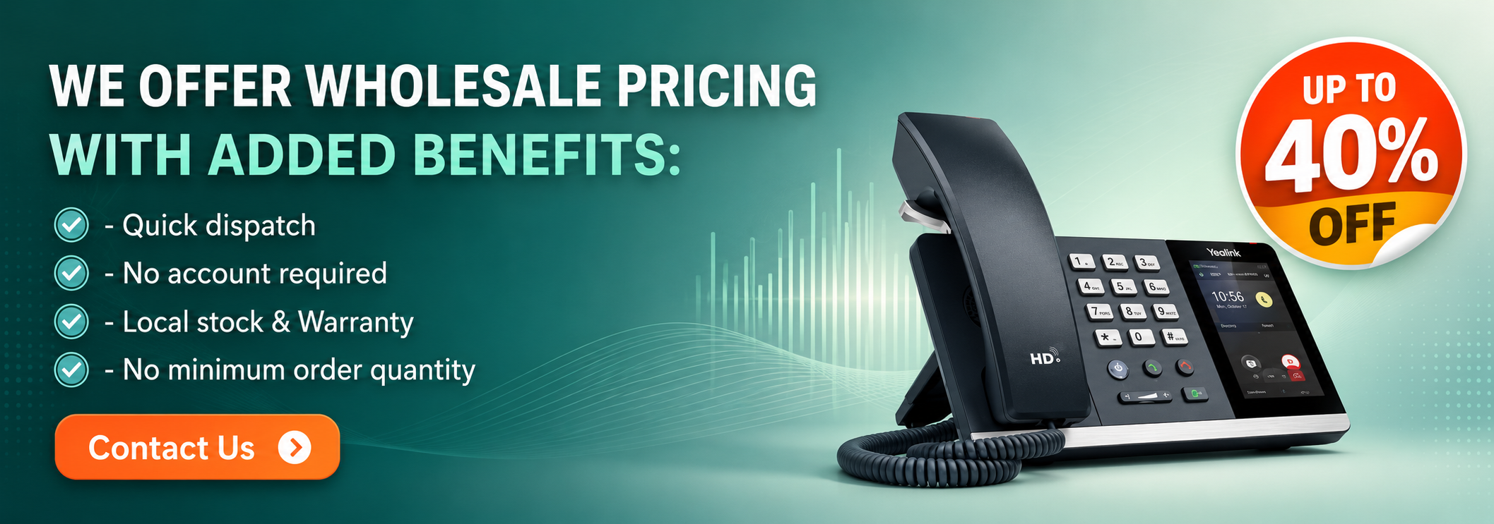 Yealink business and project pricing enquiry banner