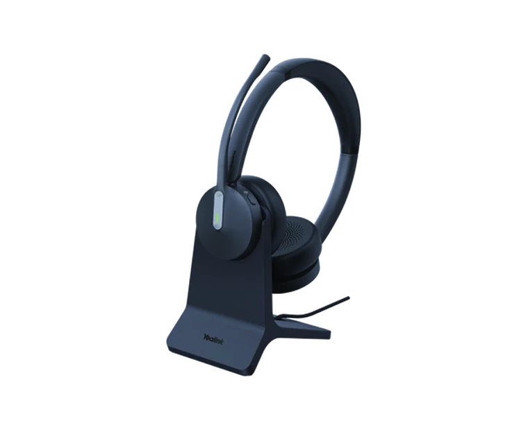 Yealink WH64 Hybrid dual-ear headset with charging stand