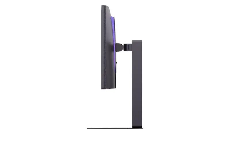 Side profile of the LG UltraGear 27GM950B monitor and stand