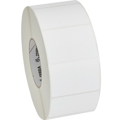 Zebra Label, Paper, 3x2in (76.2x50.8mm); DT, Z-Perform 2000D, Value Coated, All-Temp Adhesive, 3in (76.2mm) core, 2750/roll, Plain - 10000295