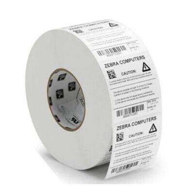 Zebra Label, Paper, 4x2in (101.6x50.8mm); DT, Z-Perform 1000D, Value Uncoated, Permanent Adhesive, 3in (76.2mm) core, 2760/roll, Plain - 10003051