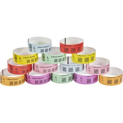 Zebra 10012713-2K Z-Band Fun Yellow Direct Thermal Wristbands 25 x 254mm - 2,100 Pack
