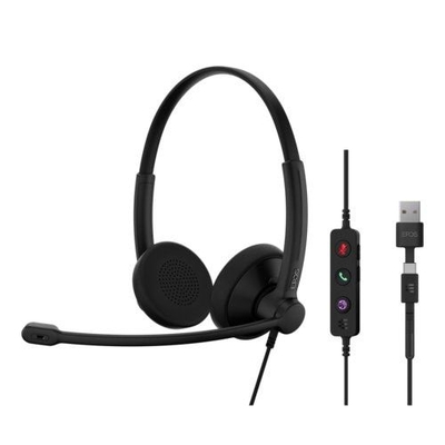 EPOS MS IMPACT 100 Stereo Corded Headset | USB-C + USB-A
