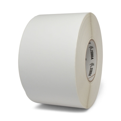 Zebra Label, Paper, 4x8in (101.6x203.2mm); TT, Coated, Permanent Adhesive, 3in (76.2mm) core, 750/roll, Plain - 10021228