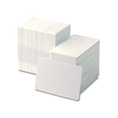 ZEBRA CARDS PVC 15MIL PLAIN 500/BOX WHI - 104523-215