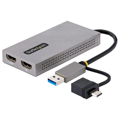 Startech 107B-USB-HDMI USB to Dual HDMI Adapter 4K30Hz + 1080p
