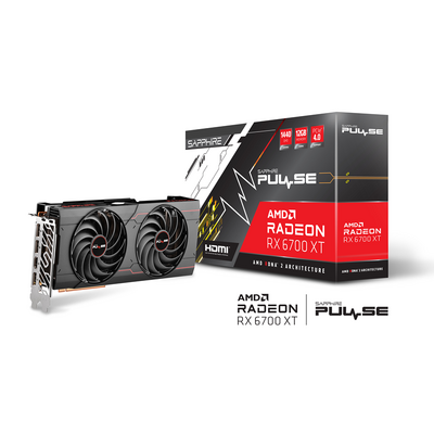 SAPPHIRE PULSE AMD RADEON RX 6700 XT GAMING 12GB Video Card, GDDR6 HDMI / TRIPLE DP, Boost Clock: Up to 2581MHz, 12GB/192 bit DDR6. 16 Gbps Effective