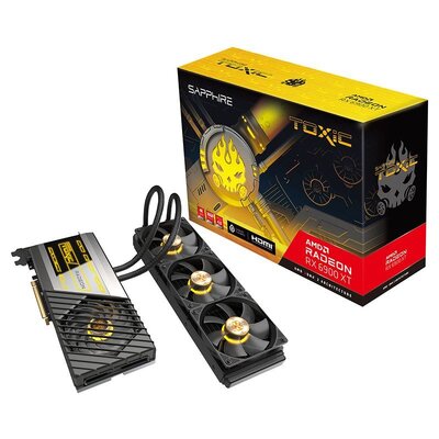 SAPPHIRE TOXIC AMD RADEON RX 6900 XT GAMING OC Limited Edition 16GB GDDR6 HDMI / TRIPLE DP / LITE AIO Liquid Cooling 360mm, RDNA2, 11308-13-20G