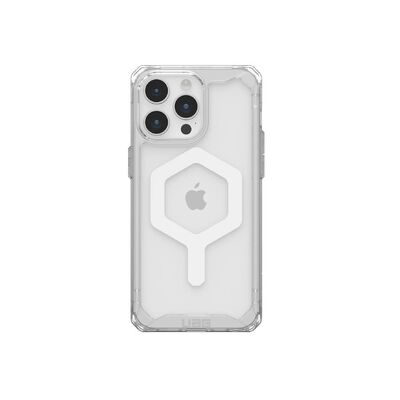 UAG Plyo MagSafe Apple iPhone 15 Pro Max (6.7') Case - Ice/White(114305114341),16 ft. Drop Protection (4.8M), Armored Shell, Air -Soft Corners